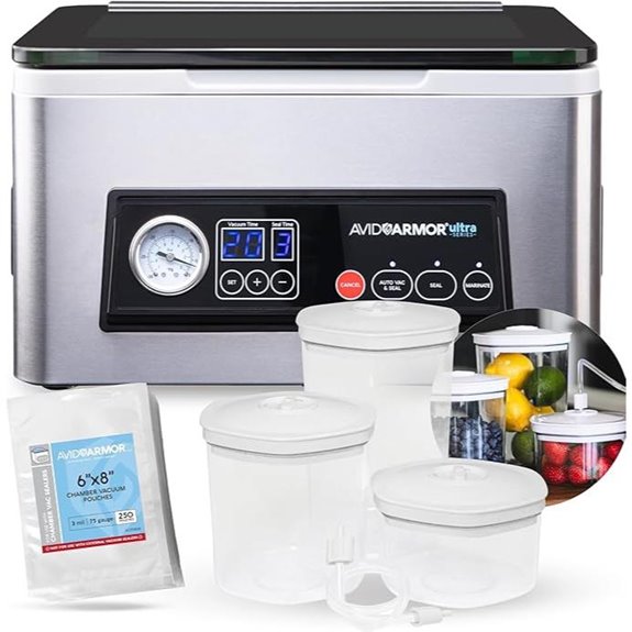 USV20 Vacuum Sealer with Cannister Set & Pouches
