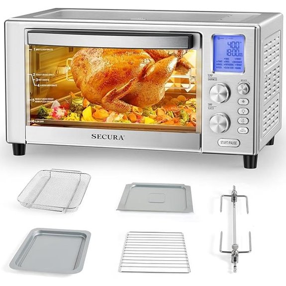 Secura Air Fryer Toaster Oven with 12 Functions