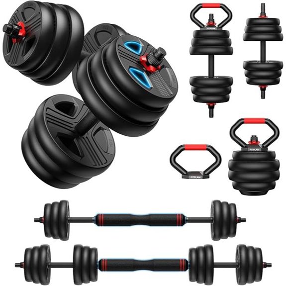 Adjustable 5-in-1 Dumbbell Set for Home Gym