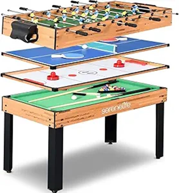 SereneLife 4-in-1 Multi-Game Table with Accessories