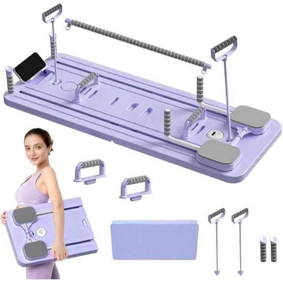 Pilates Reformer Set with Phone Holder (9-in-1)