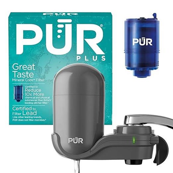 PUR Vertical Faucet Water Filter Lead-Reducing Easy Install