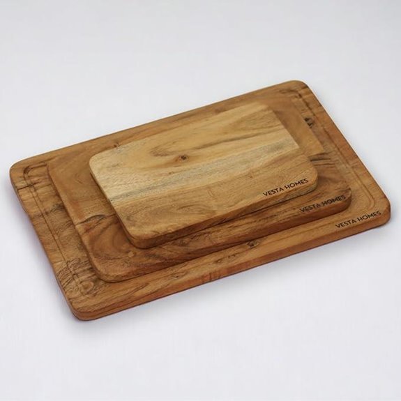 Vesta Homes 3-Piece Acacia Cutting Boards Set