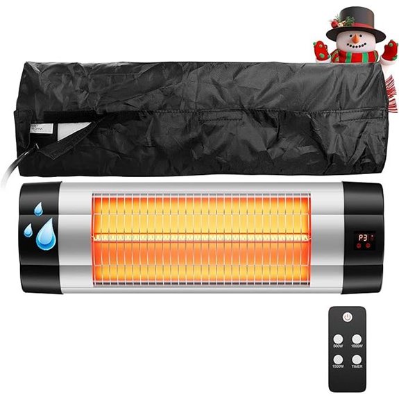 Wall Mounted Infrared Patio Heater with 1500W