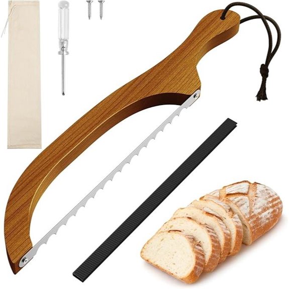 Walnut 16 Serrated Bread Knife for Sourdough