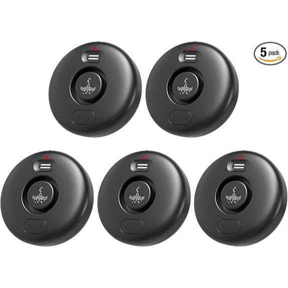 5 Pack Waterproof Water Leak Detectors with Loud Alarm