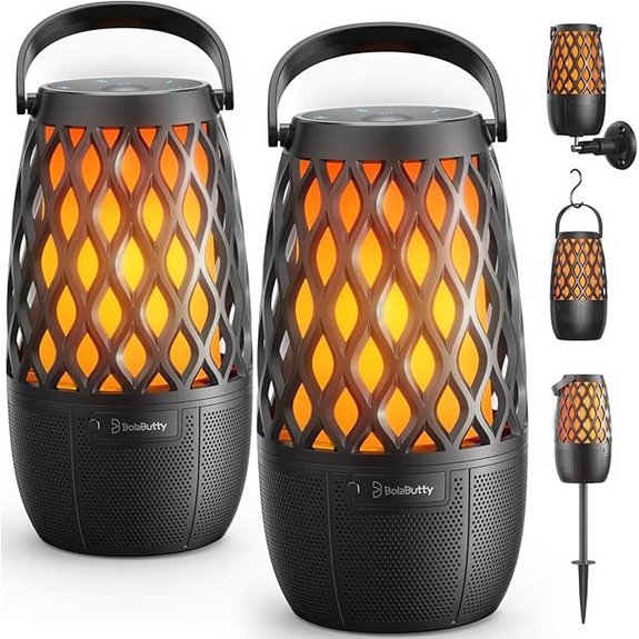 Outdoor Bluetooth Speaker with Lights and Waterproof Feature