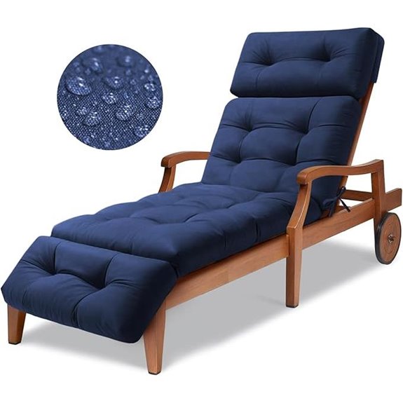 Waterproof Lounger Chair Cushion for Patio and Indoor