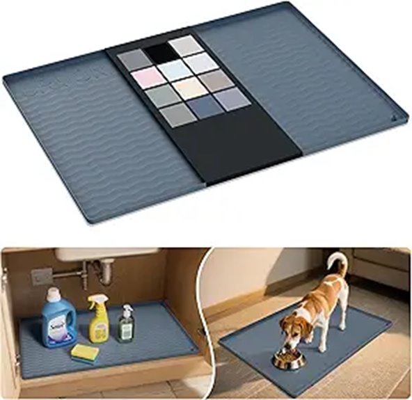 URMONA Waterproof Silicone Sink Mat for Kitchen and Bath