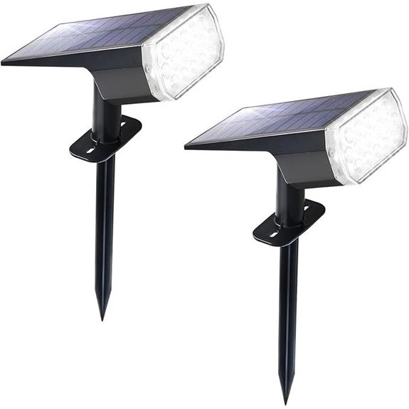 Outdoor Waterproof Solar Pathway Lights (2 Pack)