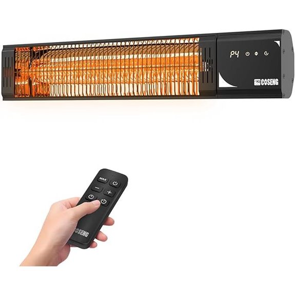 Outdoor Infrared Patio Heater with Touchscreen Waterproof