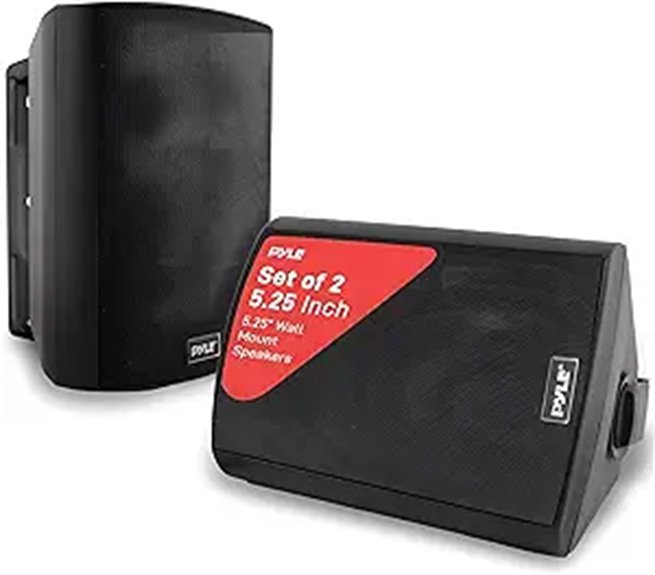 Pyle Waterproof Wall Mount Speaker System (Black)
