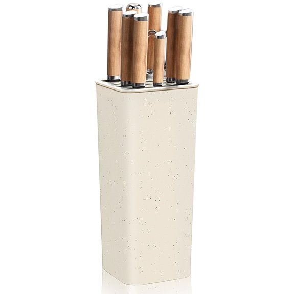Newe Knife Block Holder Wavy Slots Space-Saving Organizer