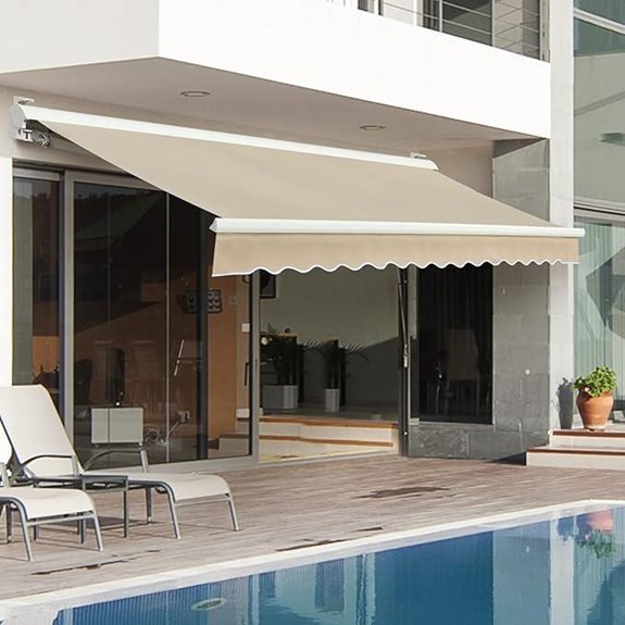 Diensweek 12'x10' Motorized Retractable Patio Awning