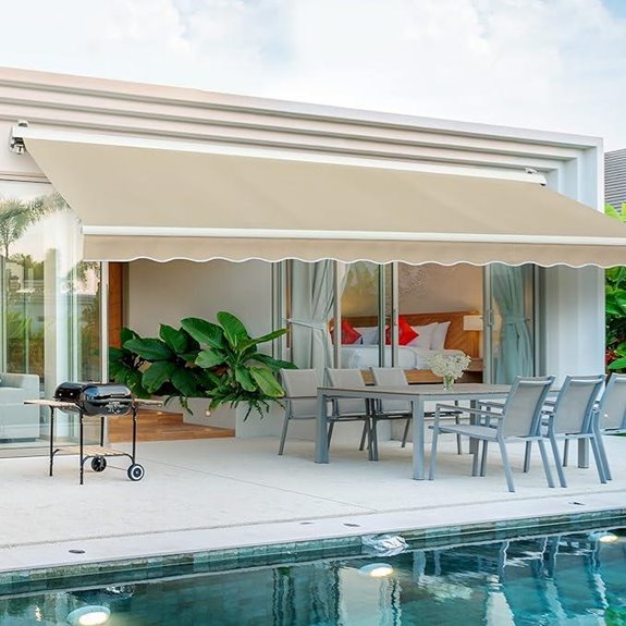 Diensweek 15'x10' Motorized Retractable Patio Awning