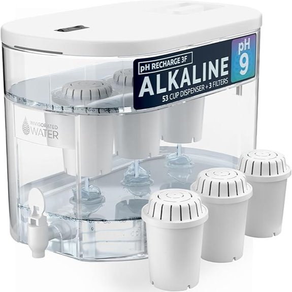 Invigorated Water Alkaline Water Filter Dispenser (White)