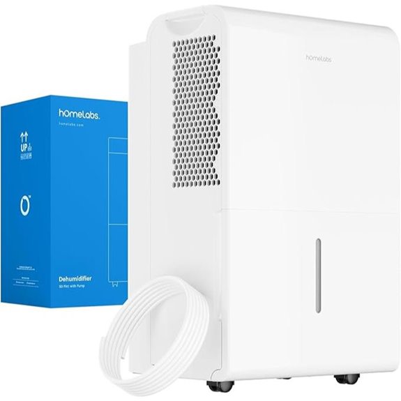 hOmeLabs 50 Pint Wi-Fi Dehumidifier with Pump