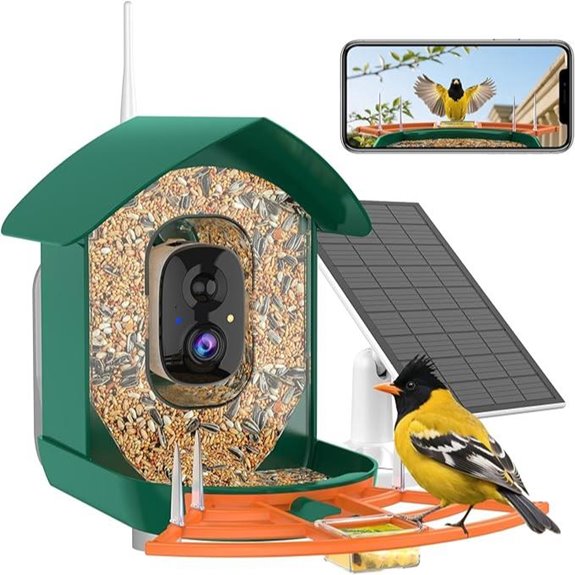 Smart WiFi Bird Feeder with Camera and Night Vision