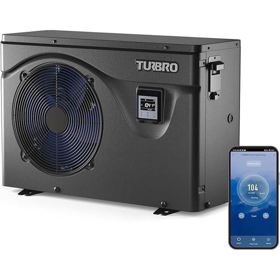 TURBRO 50,000 BTU WiFi Pool Heat Pump