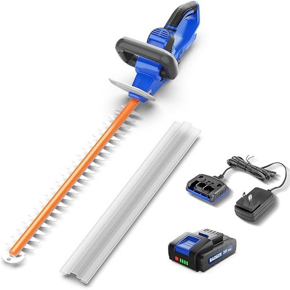 Wild Badger 20V Cordless Hedge Trimmer with Battery