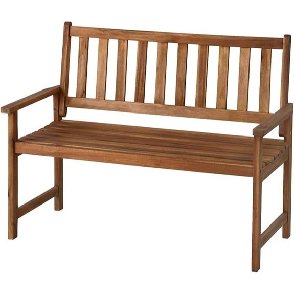 Outdoor Wooden Garden Bench for Patio and Backyard