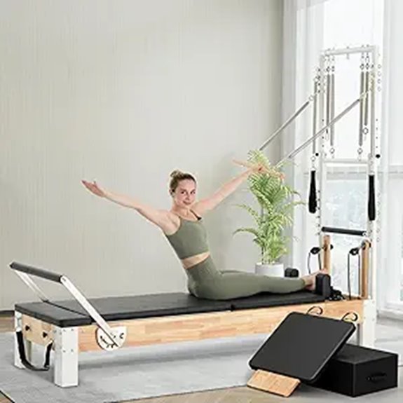 PAETA Wooden Pilates Reformer with Tower & Accessories