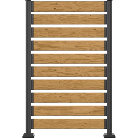 MUPATER 5ft x 3.3ft Wooden Privacy Screen Panel