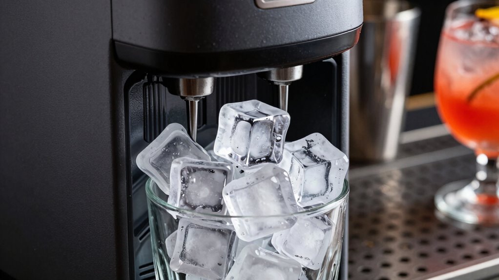 crystal clear slow melting ice