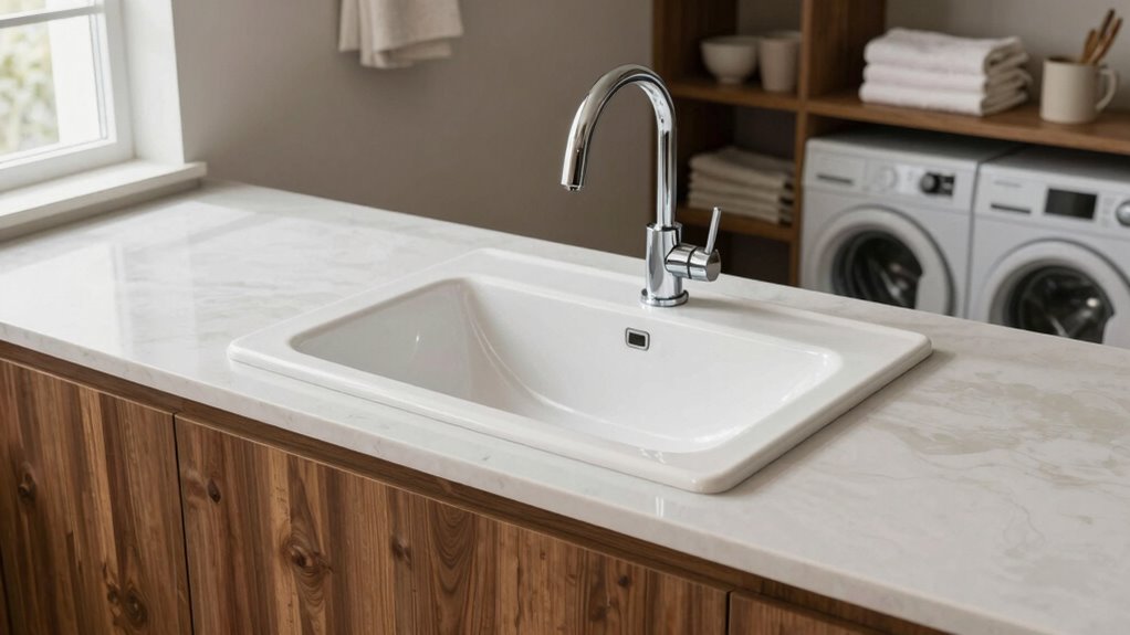 ergonomic organized utility sink