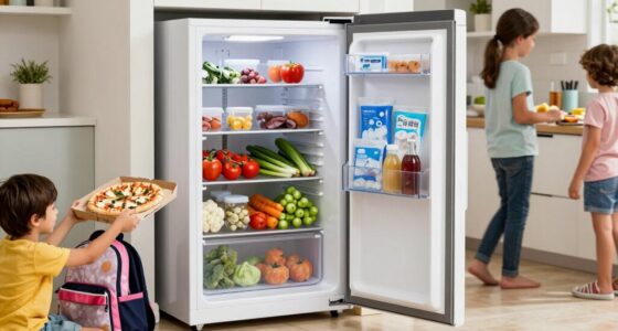 extra freezer organized storage