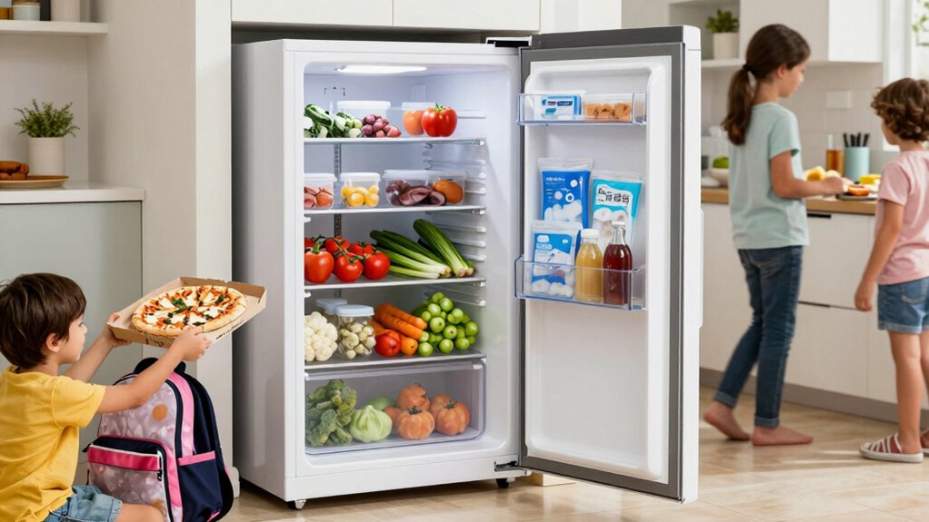 extra freezer organized storage