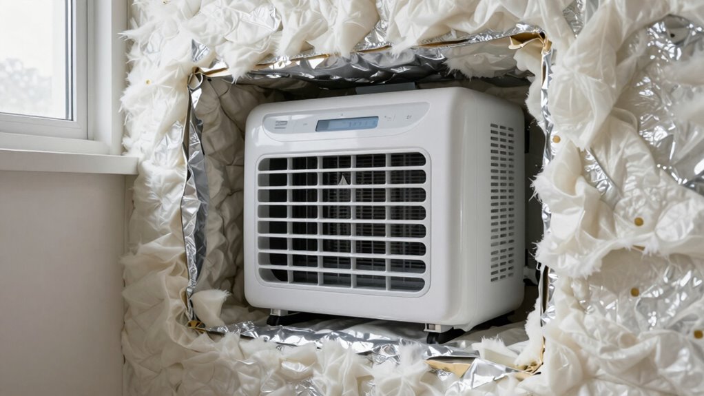 insulation reduces cooling workload