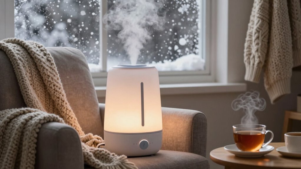 moisturizes dry winter air