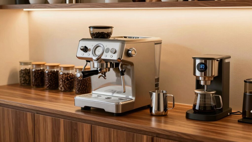 organized fresh coffee setup