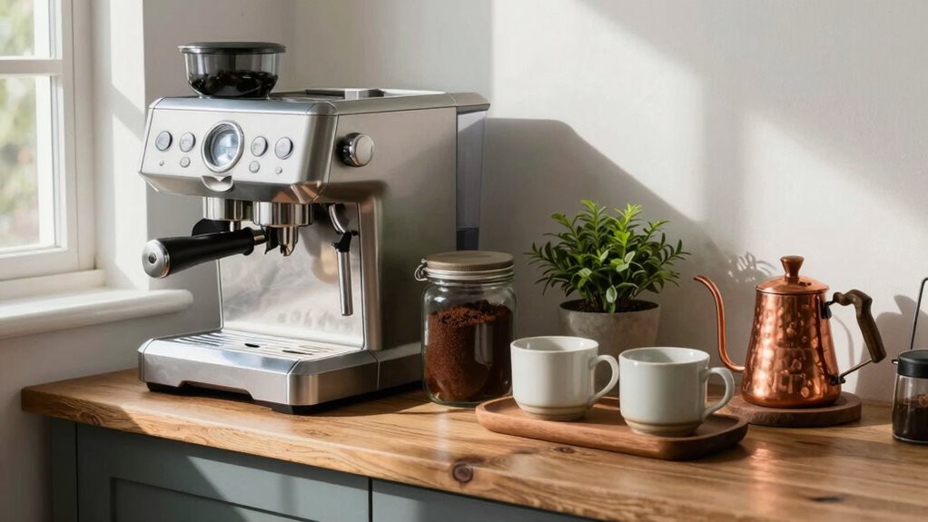 streamlined coffee equipment setup