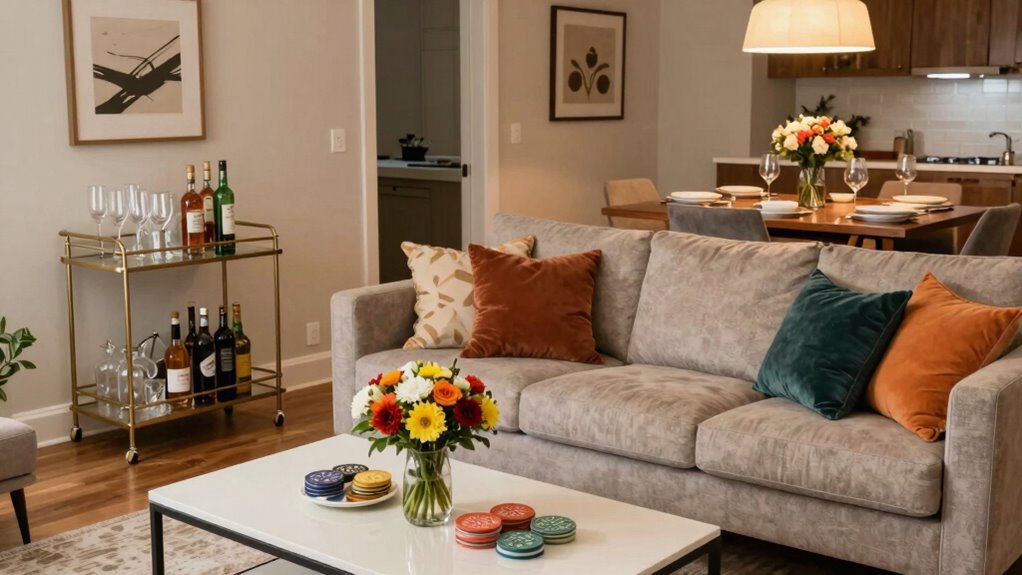 create inviting organized entertaining spaces