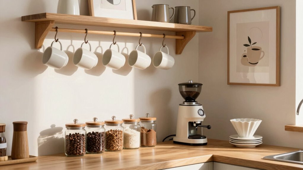 organized accessible coffee essentials