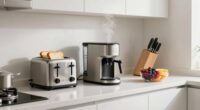 organized breakfast appliance storage