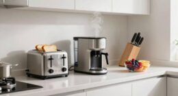 organized breakfast appliance storage