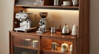 organized coffee station cabinetry