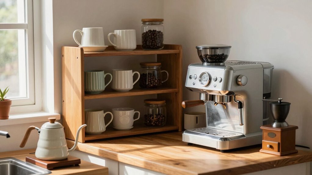 organized daily coffee station