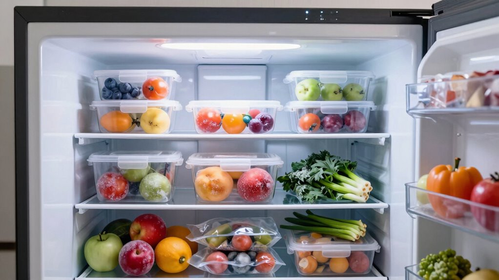 organized efficient freezer storage