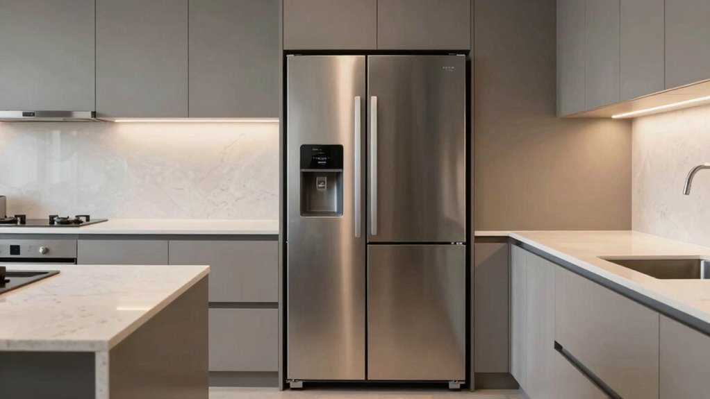 sleek efficient integrated refrigeration