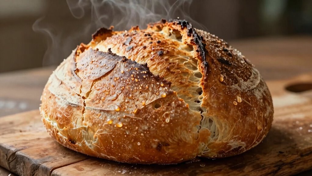 steam improves bread crust
