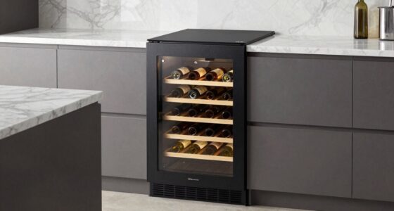 stylish integrated wine storage