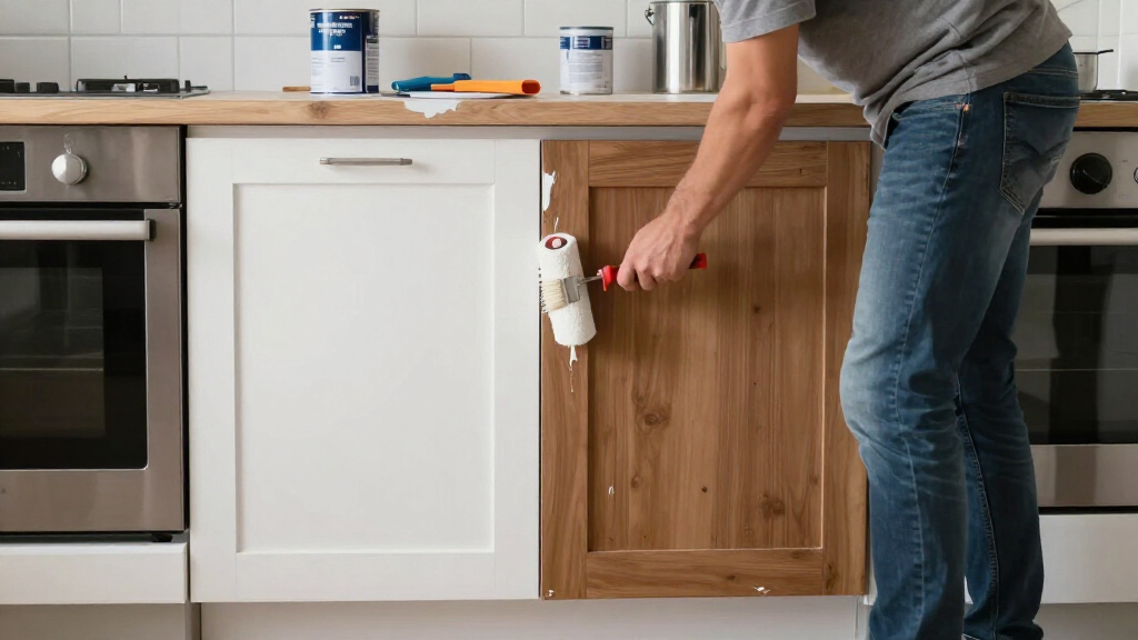 Early 2000S Brown Kitchen Cabinets Look Unrecognizable After A DIY Redo