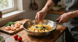 Pasta Con Scampi E «Ferfelloni»