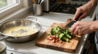 Creamy Garlic Parmesan Broccoli With Bacon