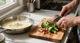 Creamy Garlic Parmesan Broccoli With Bacon