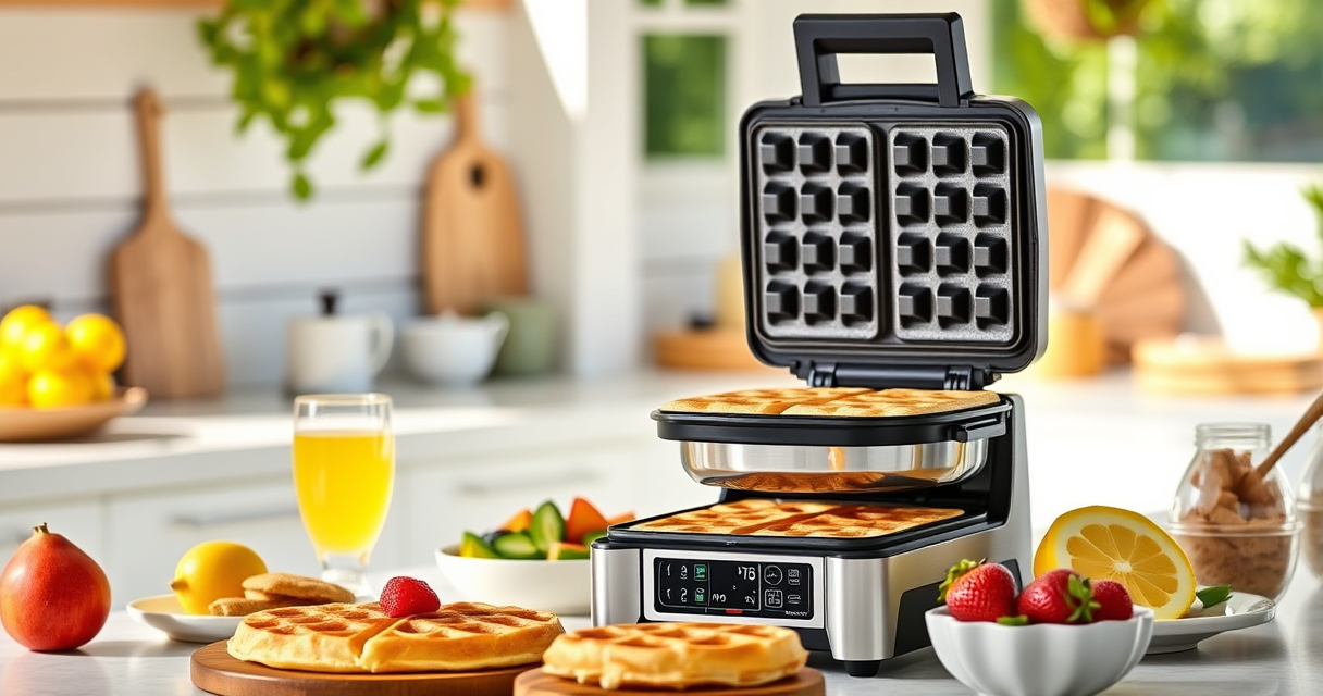 Make Poolside Brunch Effortless with the Ninja Belgian Waffle Maker Pro